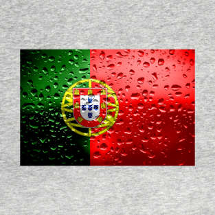 Flag of Portugual - Raindrops T-Shirt